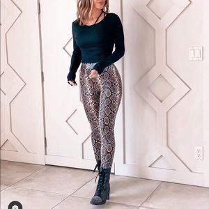 Snake skin print leggings - new with tags (nwt) - medium
